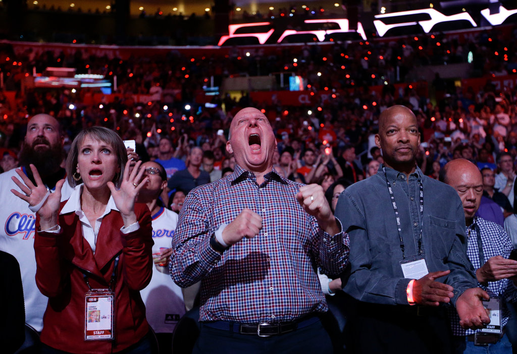 Steve Ballmer And Connie Snyder In Clippers Game 