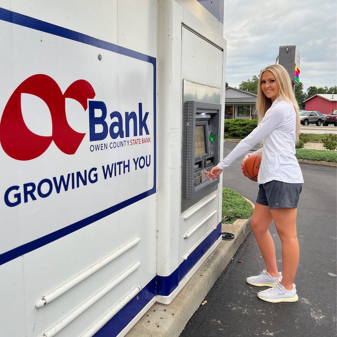 Sydney Parrish Shooting a Commercial For Owen County Bank 