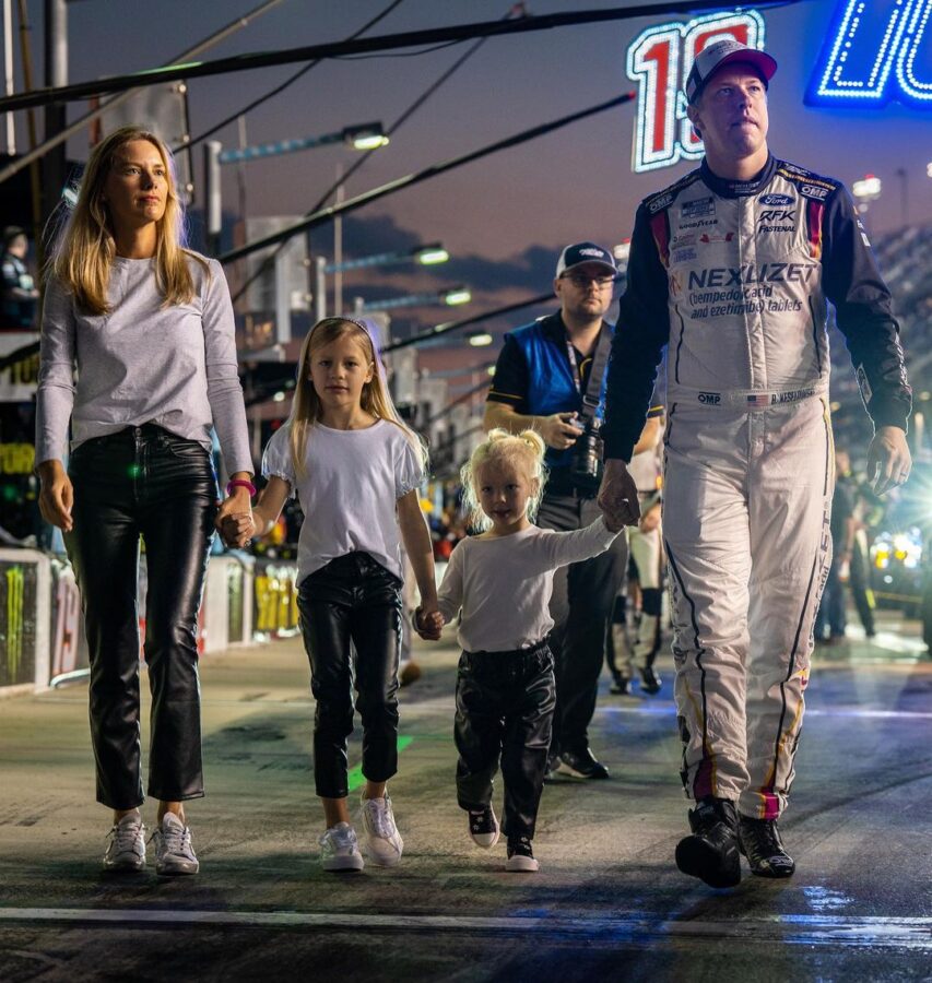 Brad Keselowski With His Wife And Children