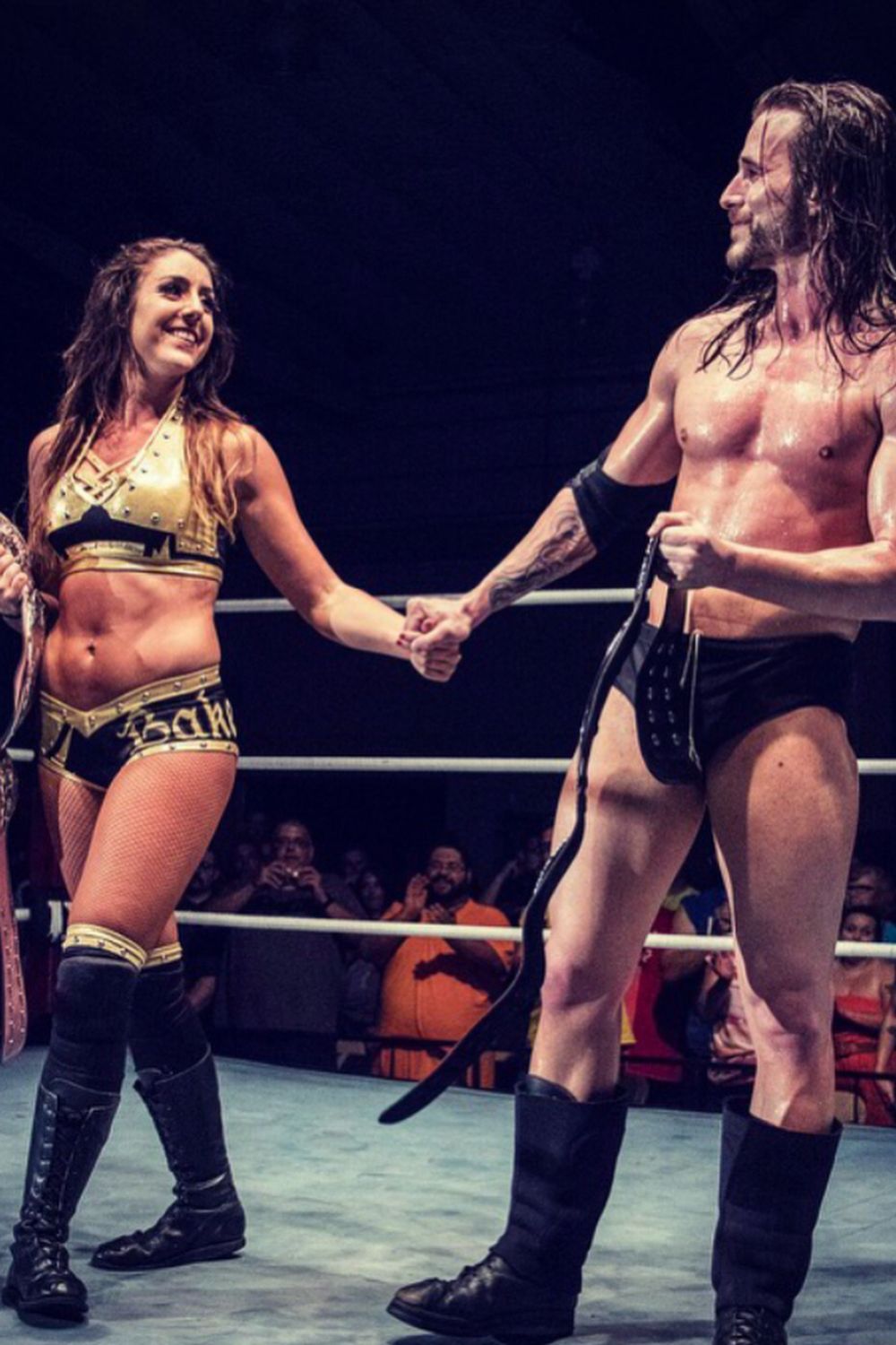 Brit Baker And Adam Cole In The Ring 