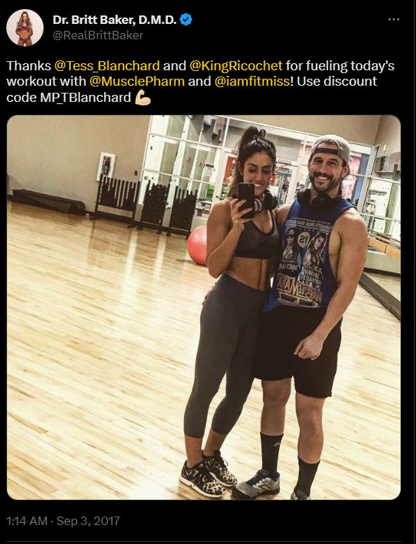 Britt Baker Promoting Muscle Farm 