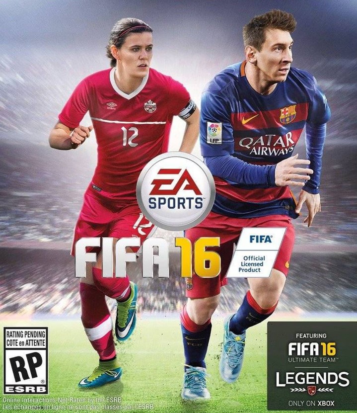 Christine Sinclair Along With Lionel Messi in FIFA Cover