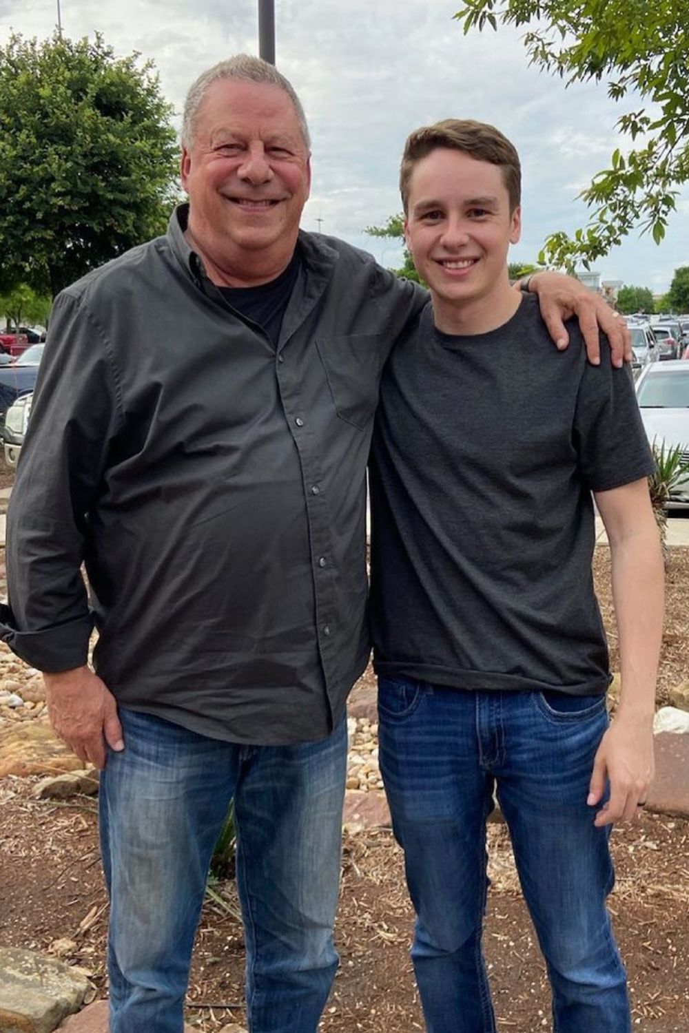 Christopher Bell With His Father