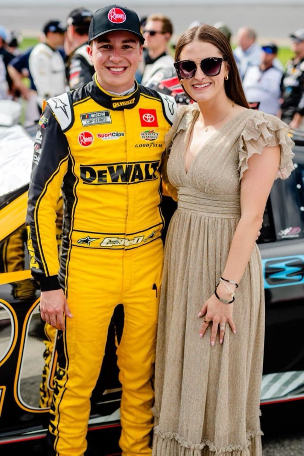 Christopher Bell With His Wife, Morgan Kemenah Bell