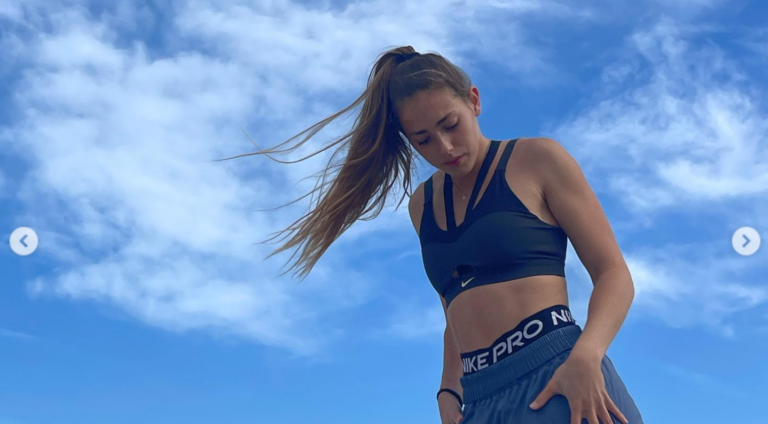 Clara Fernandez looking down