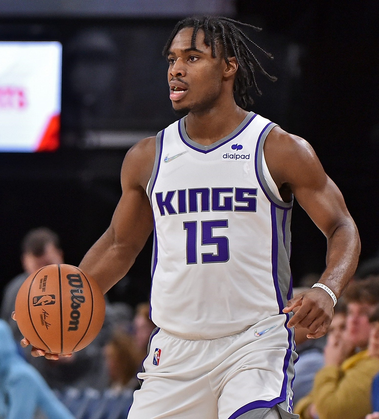 Davion Mitchell playing for Sacramento Kings 