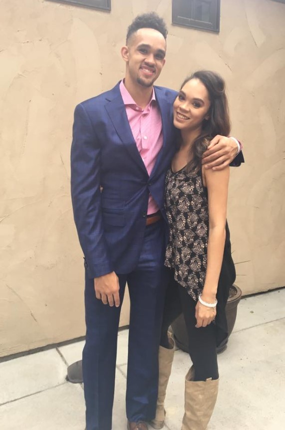 Derrick White With His Sister Brianna