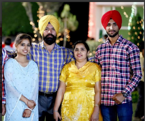 Harpreet With His Family