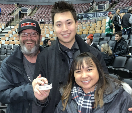 Jason Robertson With His Parents