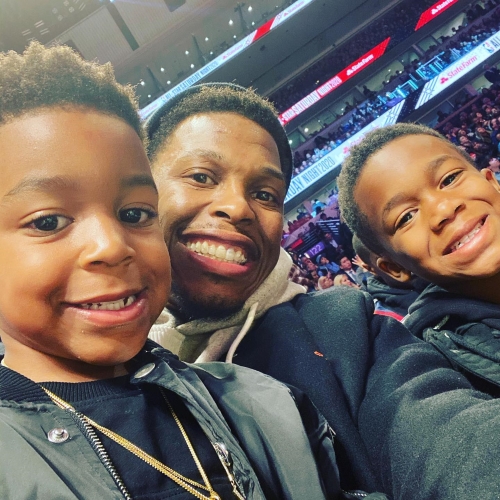 Kyle Lowry With His Children