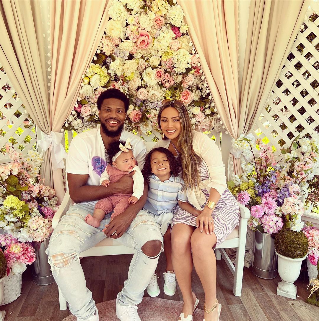 Malik Beasley With His Wife & Children