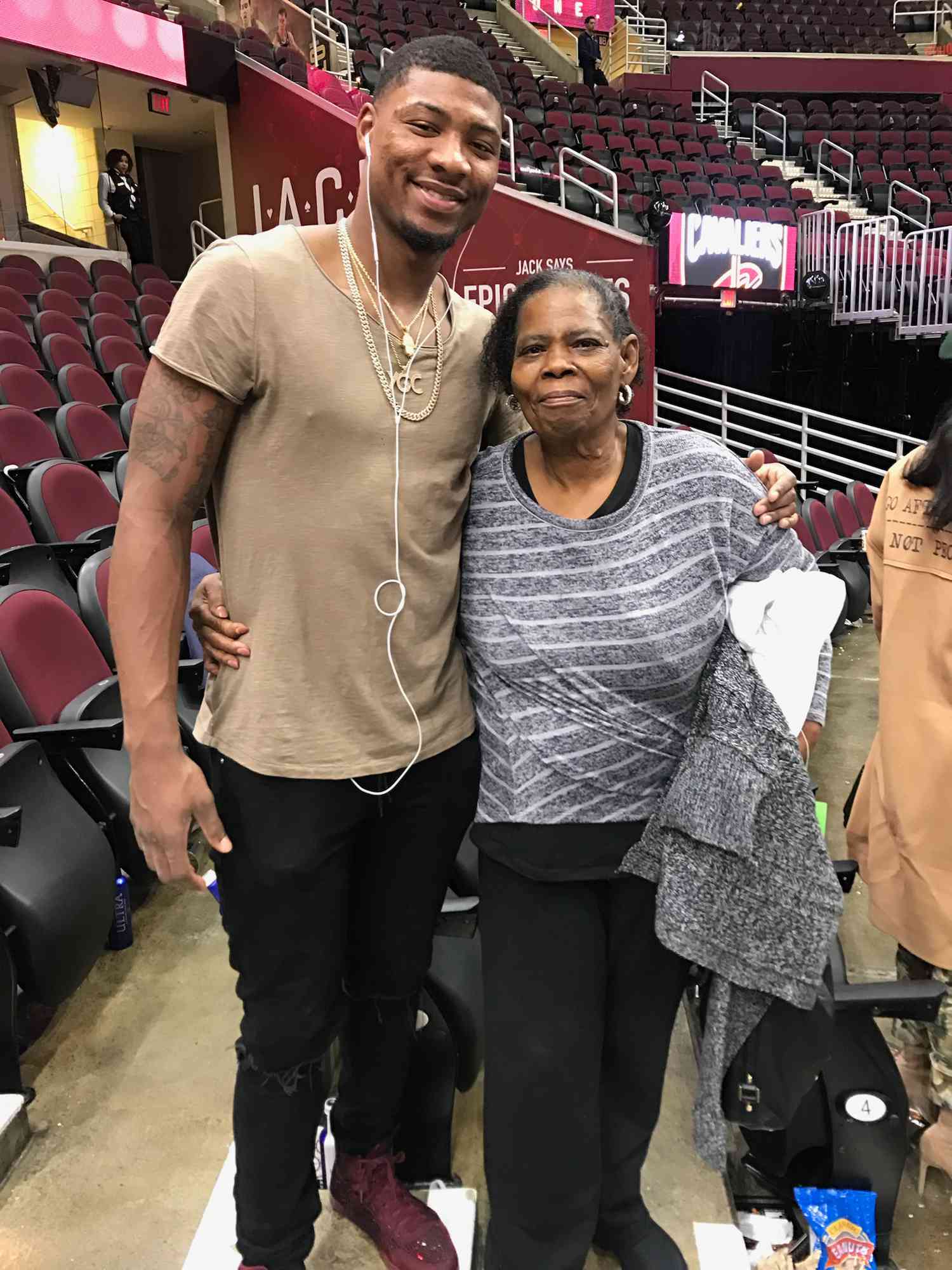 Marcus Smart With His Mother 