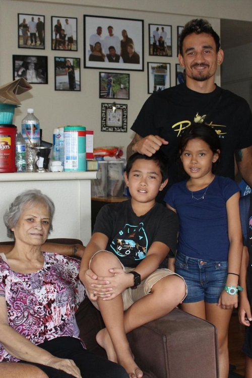 Max With His Mother And Children