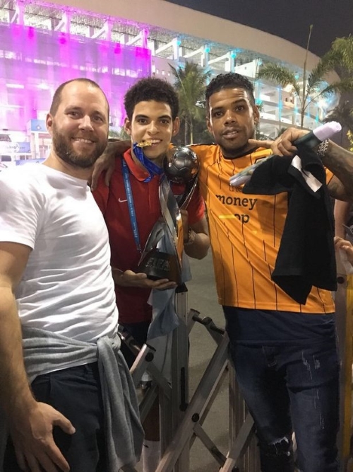 Morgan Gibbs White With His Father