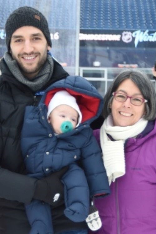 Patrice Bergeron With His Mother