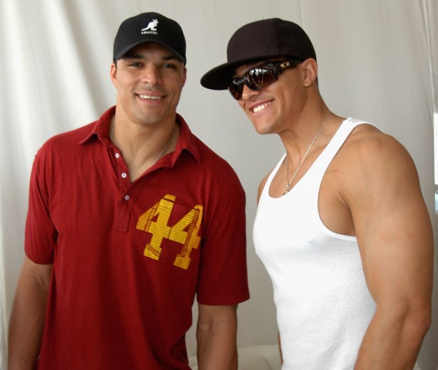 Tony Gonzalez With His Brother Chris Gonzalez