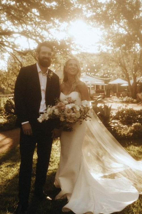 Jordie Benn and his Wife at wedding