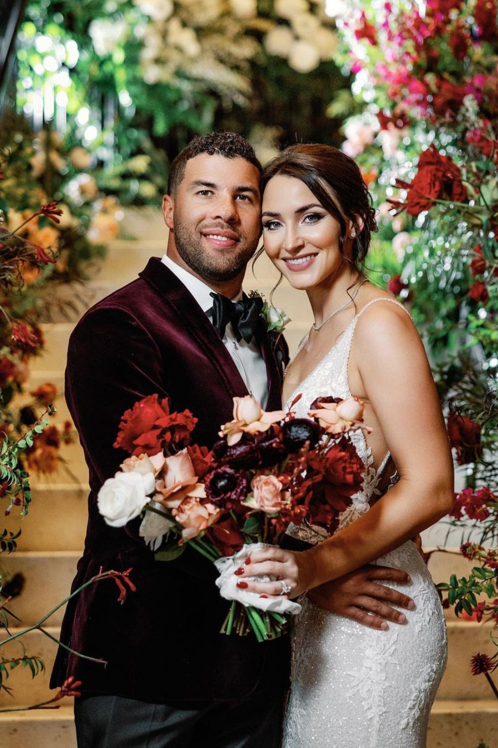 Bubba Wallace With His Wife