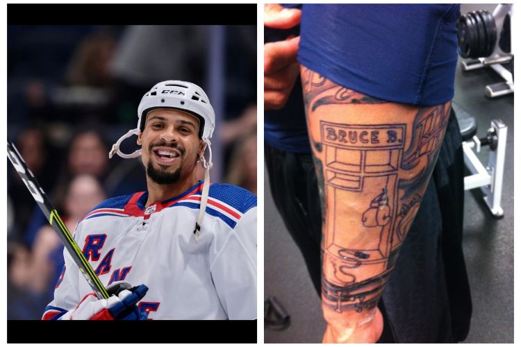 Ryan Reaves Displays The Inking On His Left Arm.