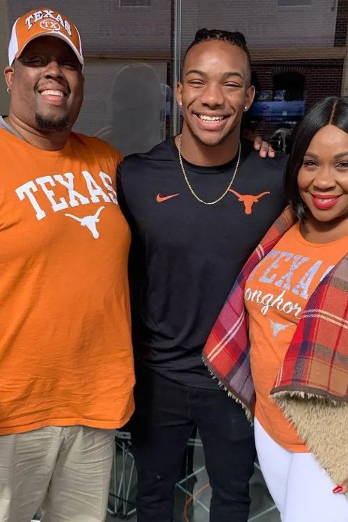 Robinson With His Parents