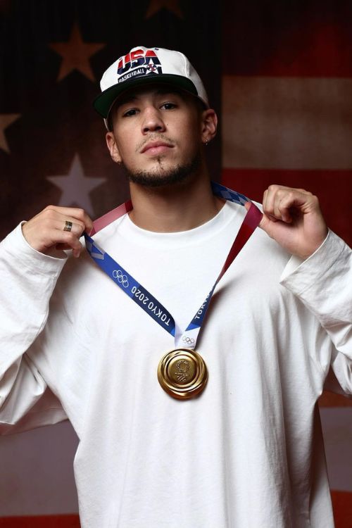 Booker Showing His Medal