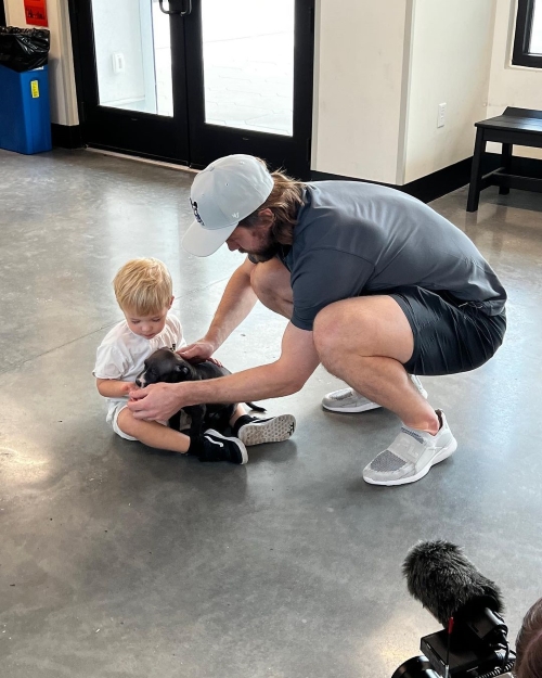 Victor Hedman And His Son Rio