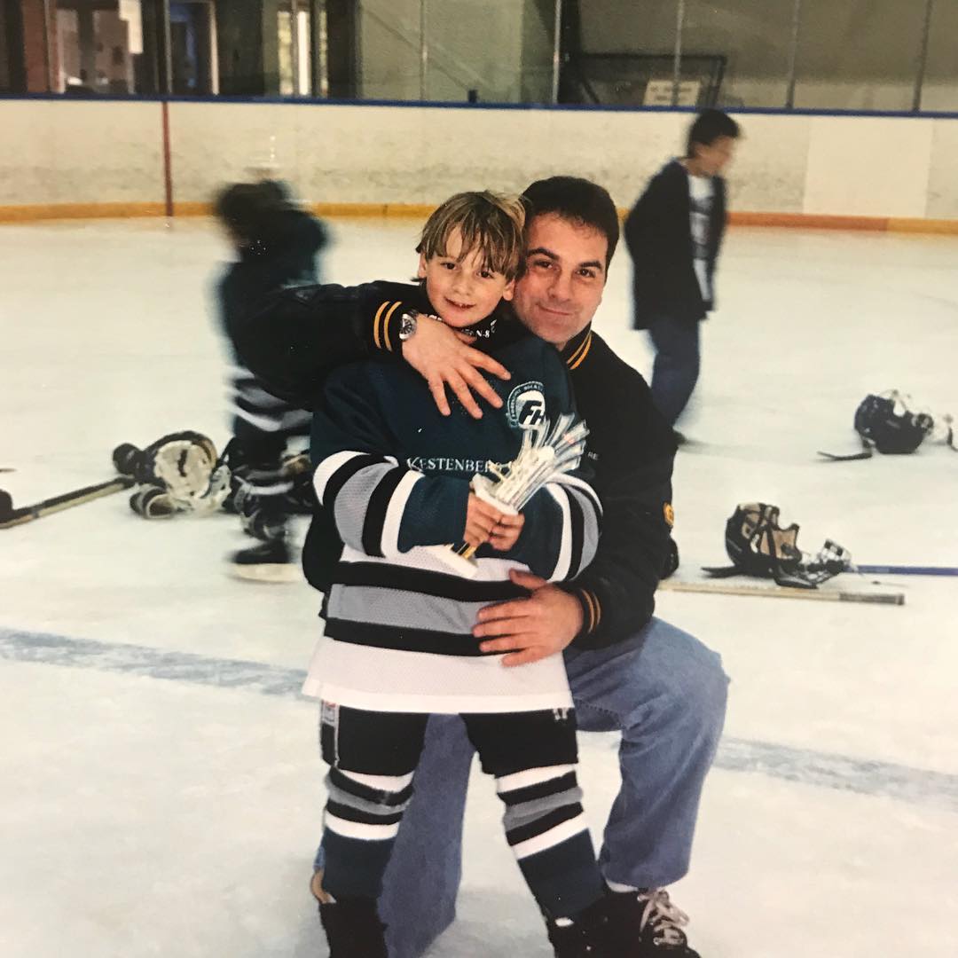 Zach Hyman With His Father During His Childhood