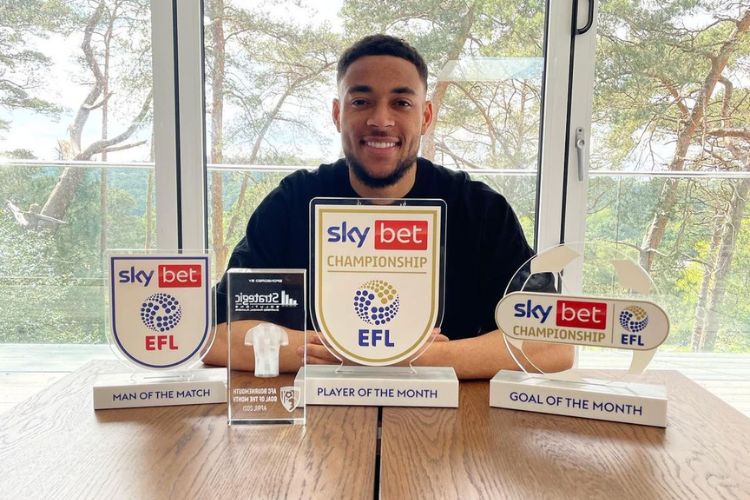 Arnaut Dajuma Pictured With His Trophies During His Time With Bournemouth