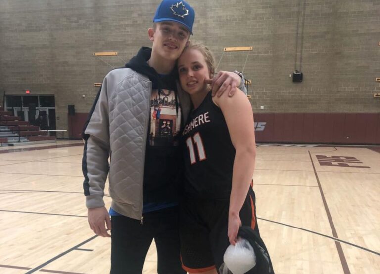 Hailey Van Lith Pictured With Her Brother Tanner Van Lith In 2020