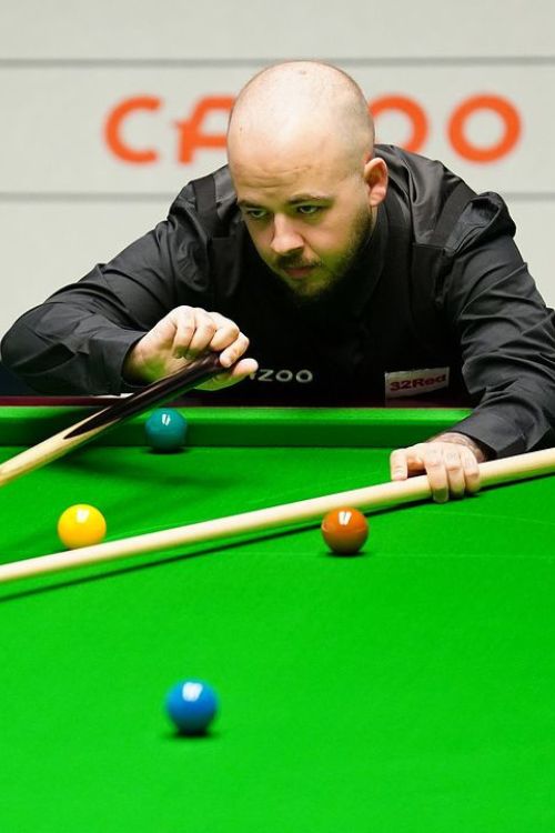 Luca Brecel Gets Ready To Take An Aim During His Game In 2023