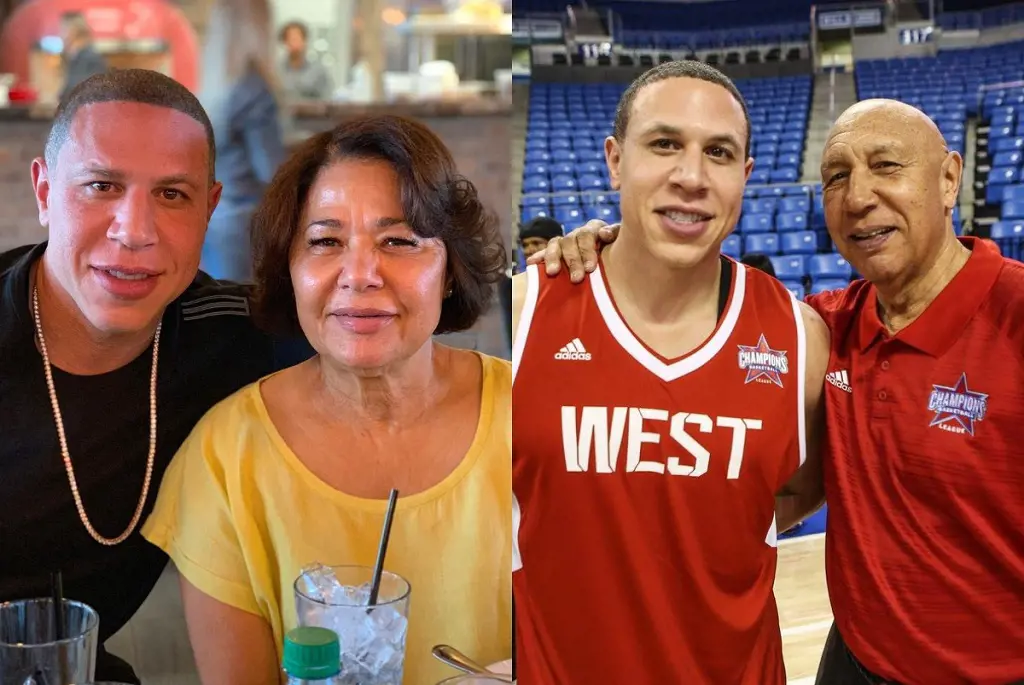 Mike Bibby With His Parents 