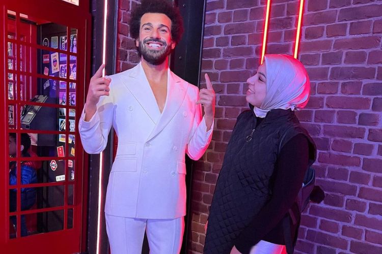 Rabab Salah Looks In Awe At Her Brother's Wax Statue Placed At Madame Tussauds London