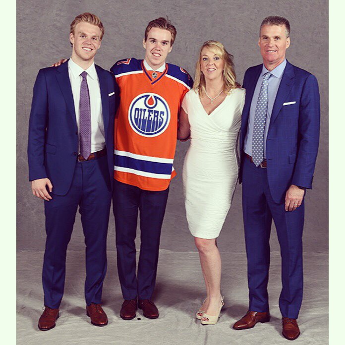 Connor McDavid With His Family