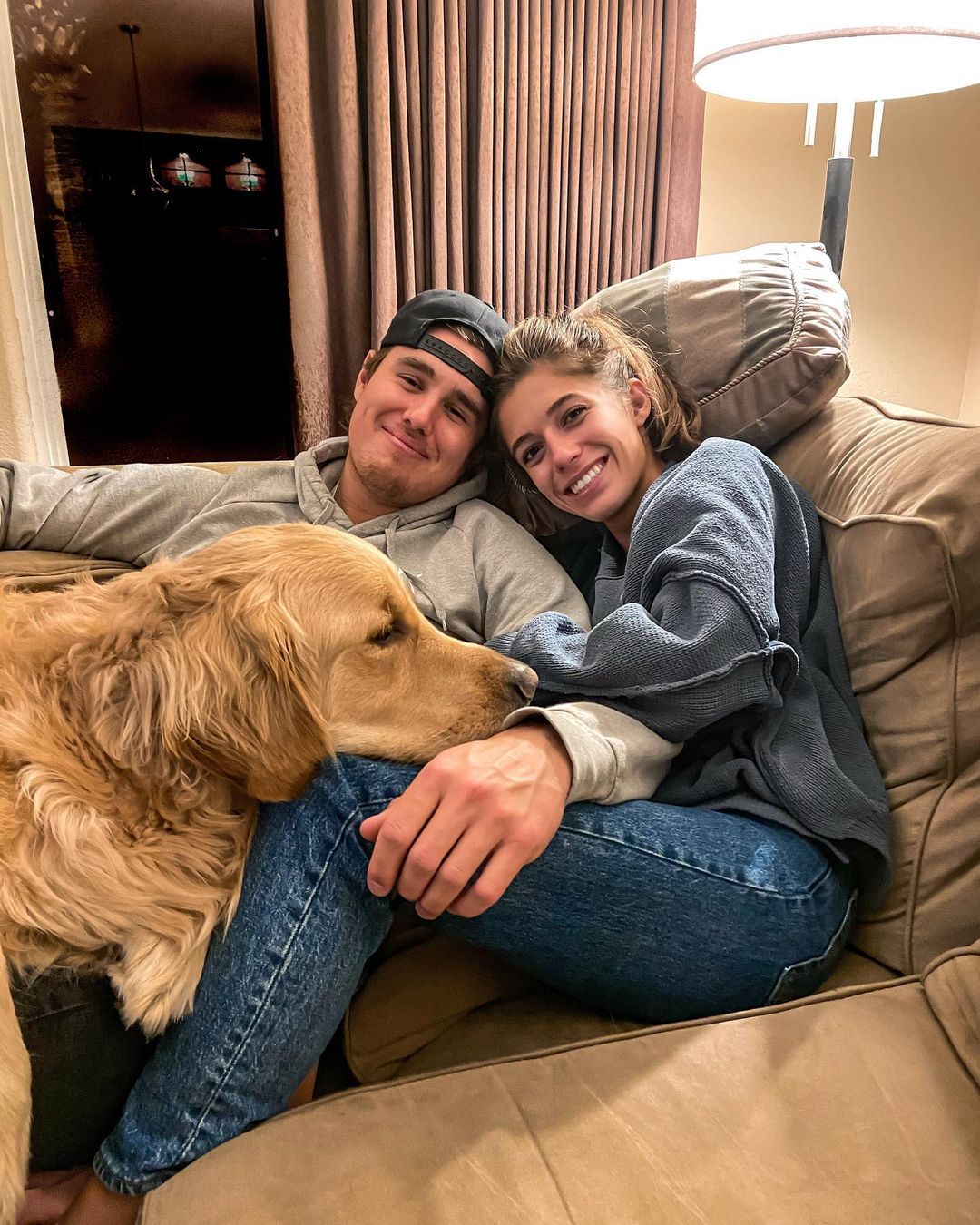 Zach With His Girlfriend And Dog 