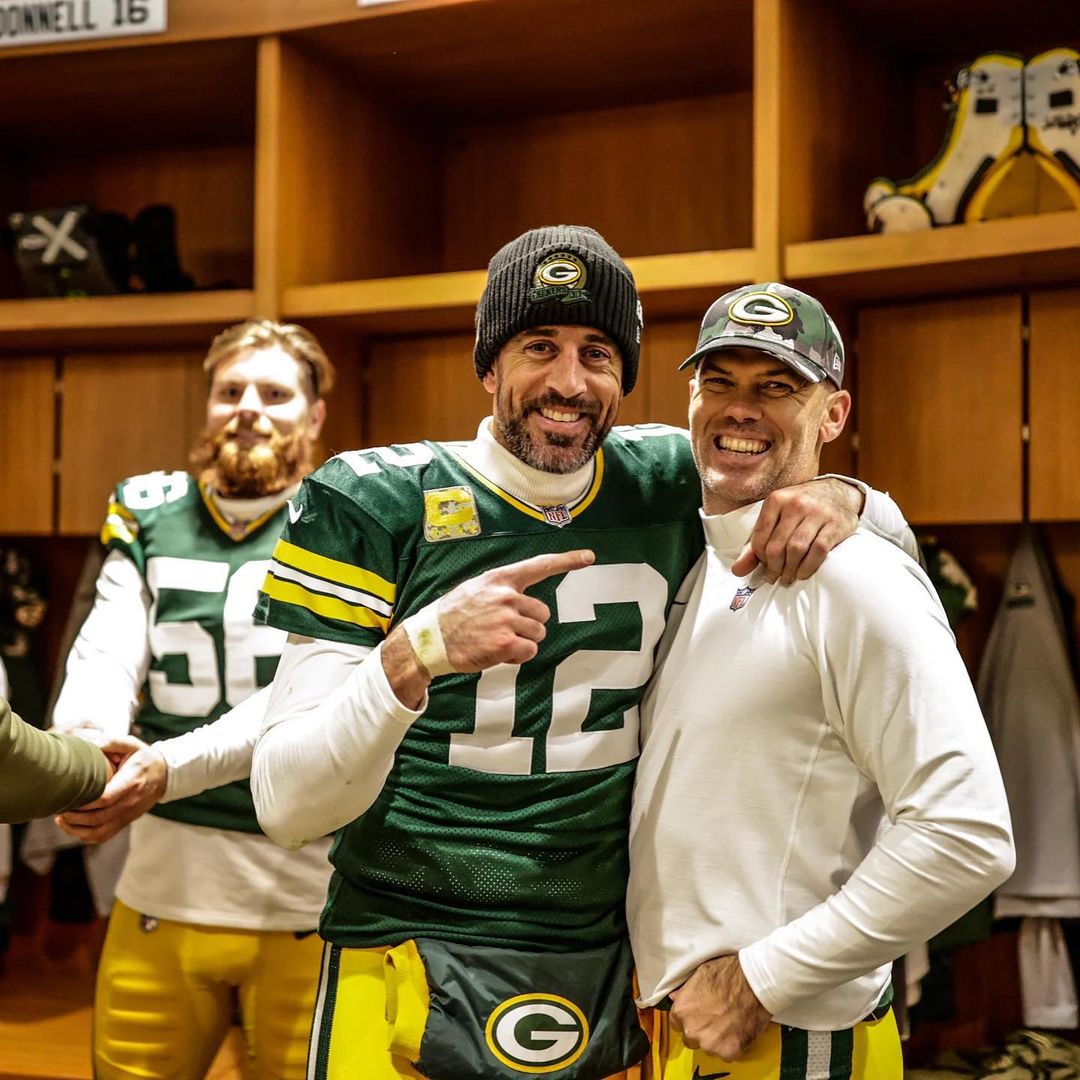 Mason Crosby With His Former Teammate 