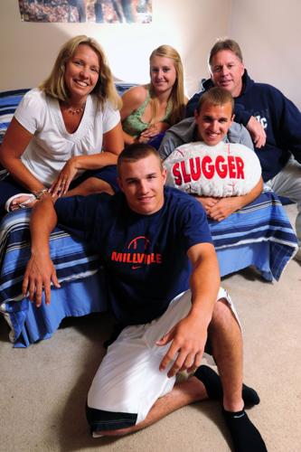Mike Trout With His Family