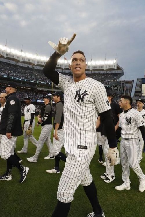Aaron Judge After A Match With The Yankees