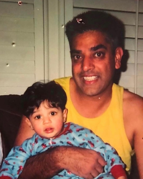 Akshay Bhatia With His Father Sonny