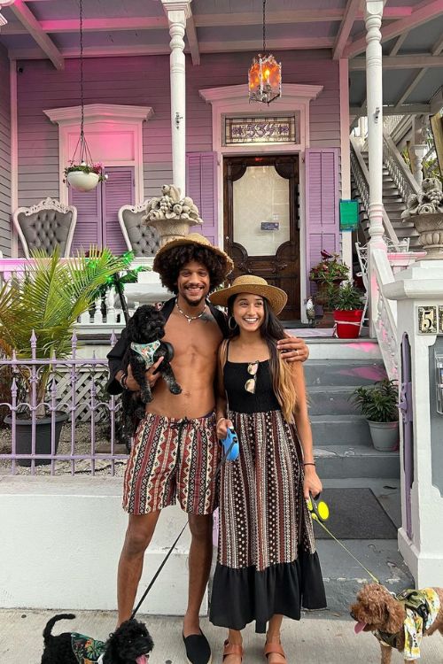 Alex Caceres With His Girlfriend Kashmeer Ramhit 