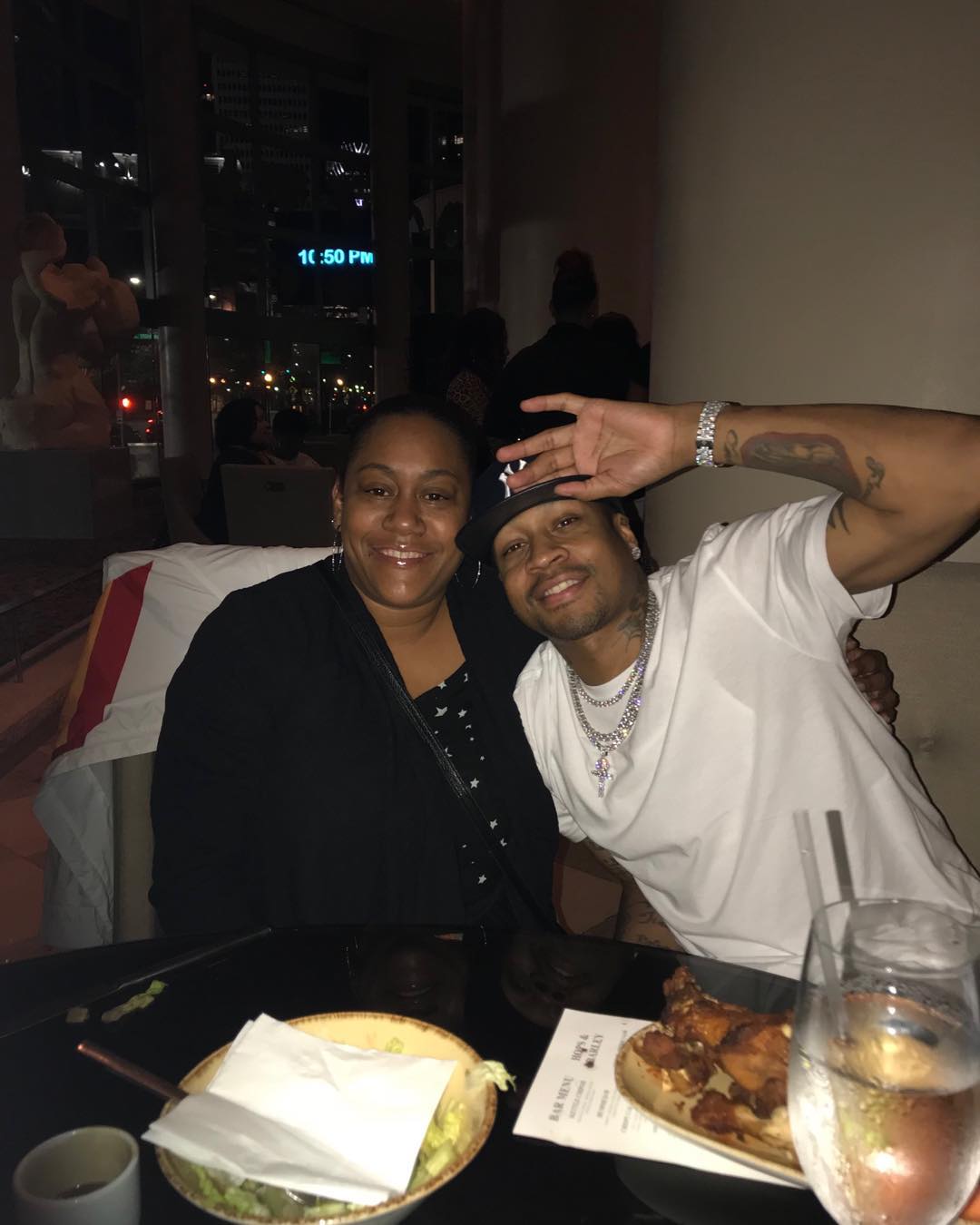 Allen Iverson With His Sister Brandy