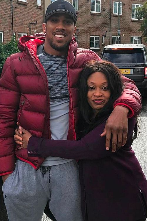 Anthony Joshua With His Mother 
