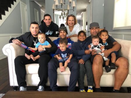 Baez With His Brothers Rolando And Gabriesl And Rest Of The Family