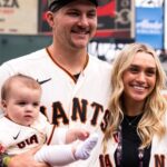 Bailey With His Spouse & Daughter After His MLB Debut Game In May 2023