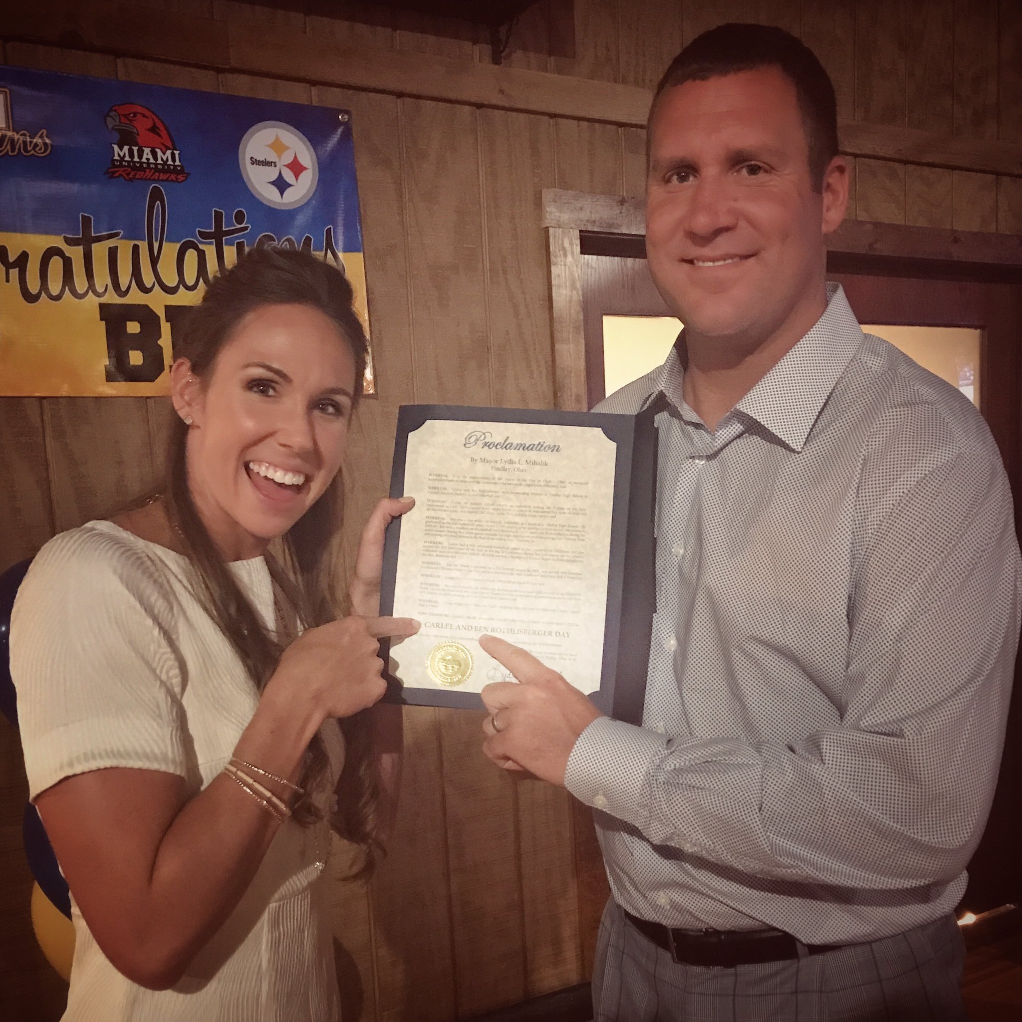 Ben Roethlisberger With His Younger Sister Carlee