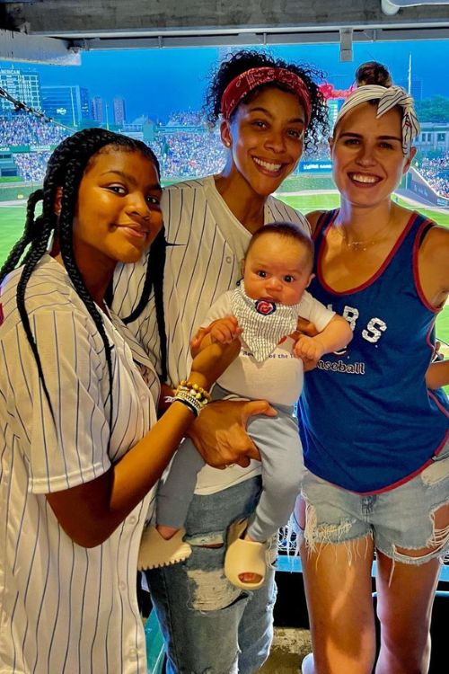 Candace Parker With Her Wife Ana Petrokva Daugter Laila And Son Larry
