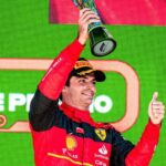Carlos Sainz Enjoying His Podium Win