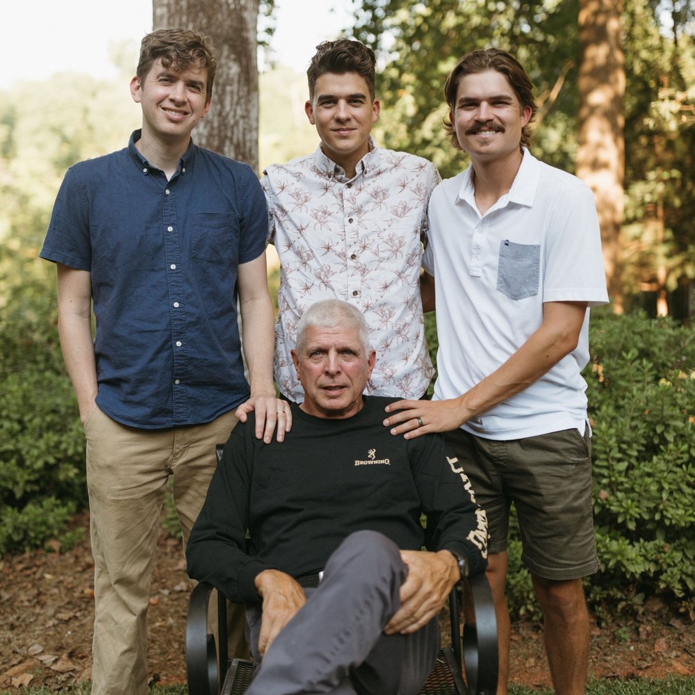 Carson With His Brothers And Father