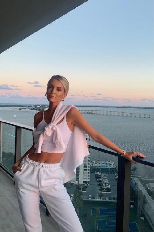 Casey Englesman Poses For A Photo During Her Visit To Miami