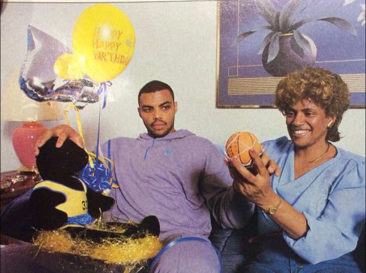Charles Barkley Celebrating Birthday With His Mother 