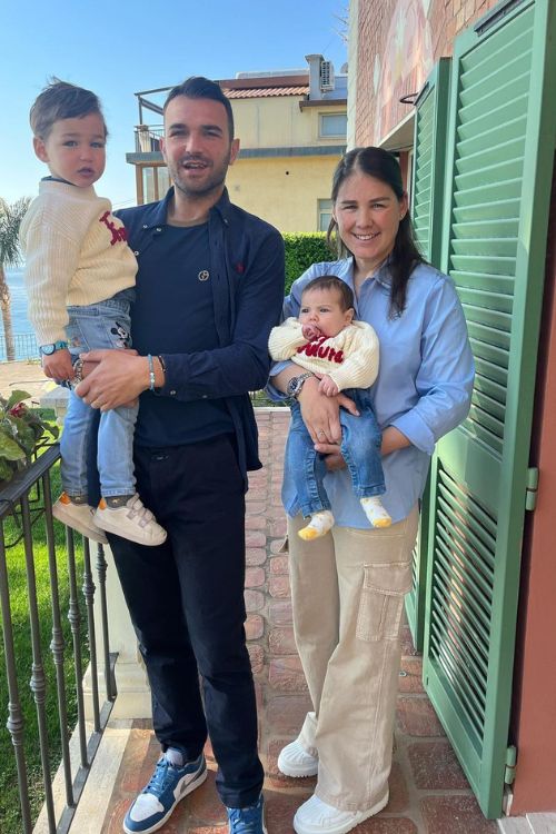 Fabio Fognini Sister Fulvia Fognini With Her Husband Giuseppe And Two Children Francesco And Futurama